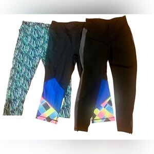 Leggings Lot of 3 Women’s Size Large-Includes 1 Each Unbraided, Fila & Old Navy